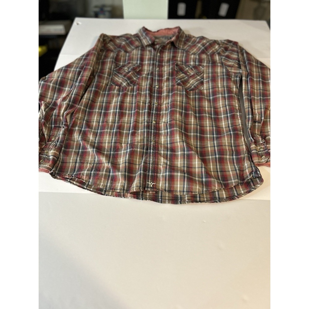 Wrangler Men's 20X‎ XXL Western Shirt with Snap Pearl Buttons